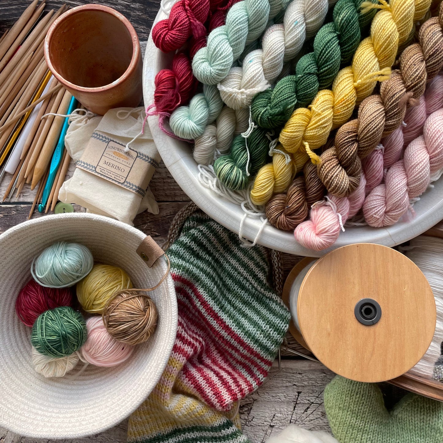 Holiday Cheer Mini Skein Yarn Set, Limited Edition