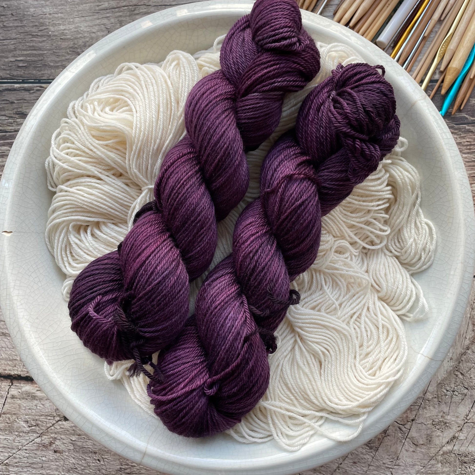 Hand dyed Mini D.K. Yarn 100% SW Merino yarn